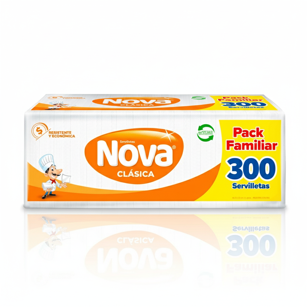 Servilletas Nova Clásica - Pack Familiar 300u 1