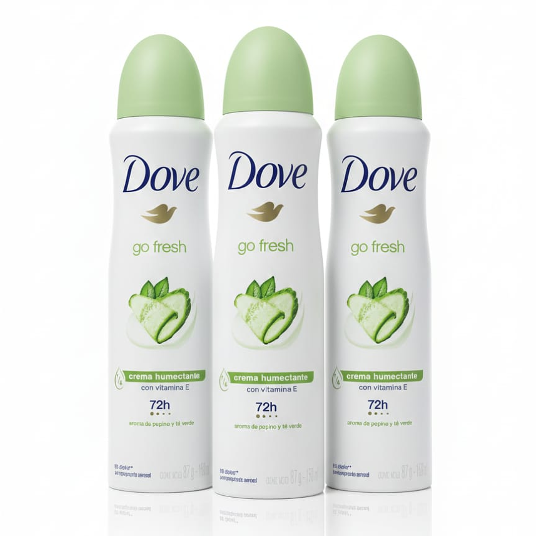 Dove Go Fresh Desodorante Spray 150 ml - Aroma Pepino y Té Verde con Crema Humectante 2