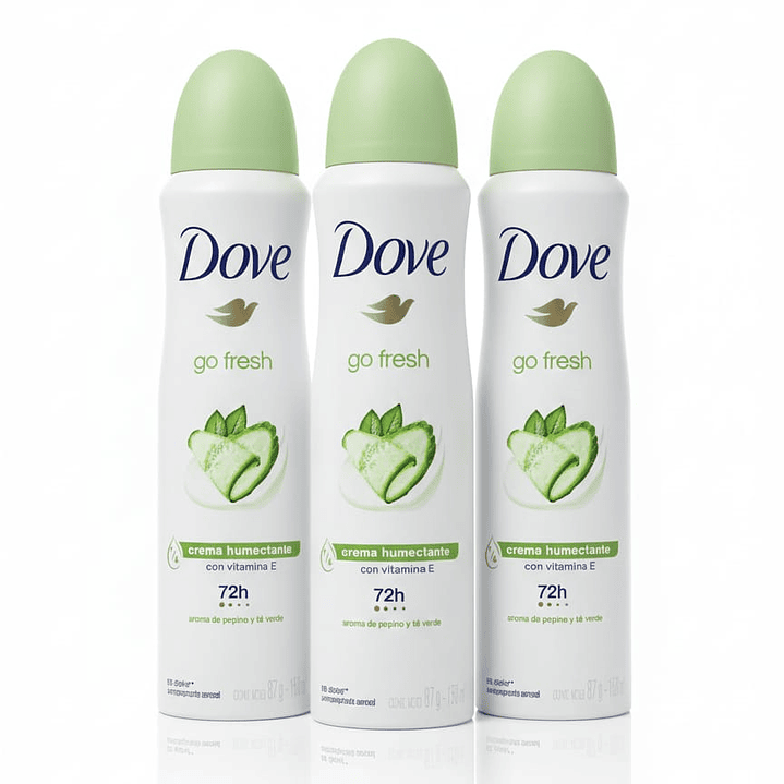 Dove Go Fresh Desodorante Spray 150 ml - Aroma Pepino y Té Verde con Crema Humectante 2