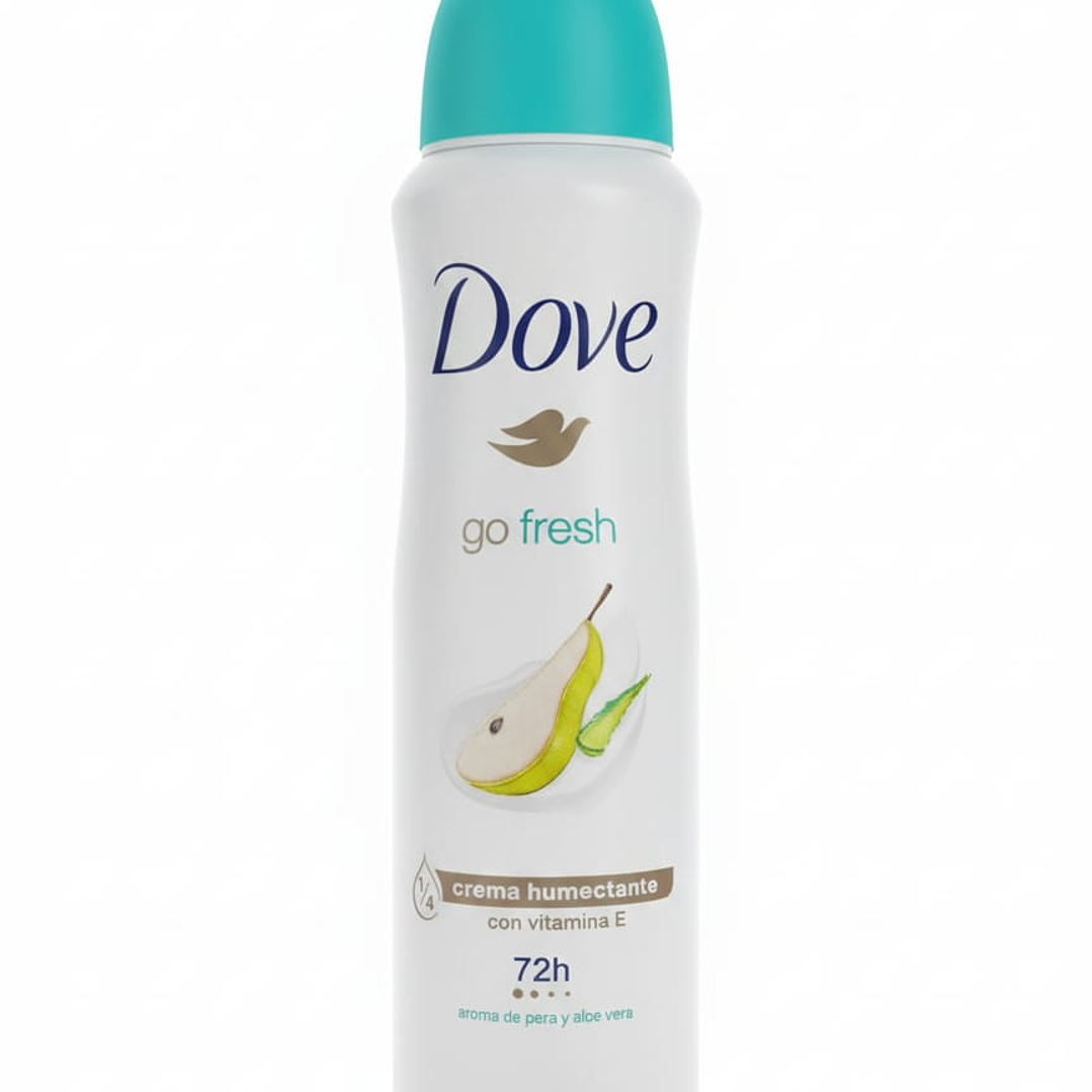 Dove Go Fresh Desodorante Spray 150 ml - Aroma Pera y Aloe Vera con Crema Humectante 1