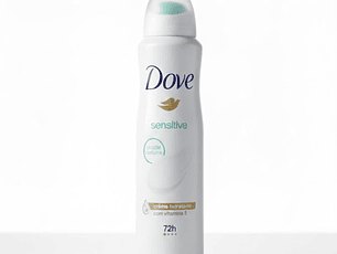 Dove Sensitive Desodorante en Aerosol 150 ml - Sin Perfume, con Crema Hidratante y Vitamina E