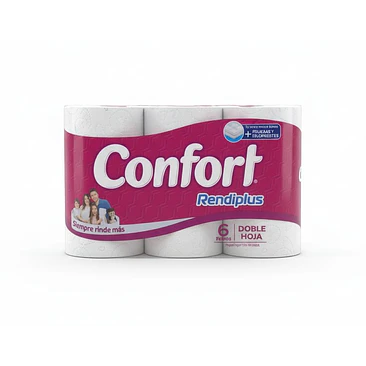 Papel Higiénico Confort Rendiplus - Pack 6 Rollos de 20 Metros 1