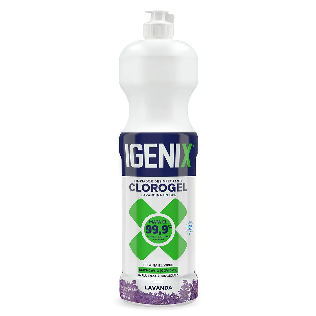 Limpiador Desinfectante Igenix Clorogel Lavanda 900ml 1