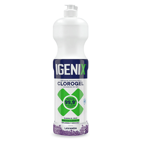 Limpiador Desinfectante Igenix Clorogel Lavanda 900ml 1