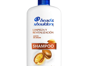 Shampoo Head & Shoulders 1 L - Limpieza y Revitalización Argán