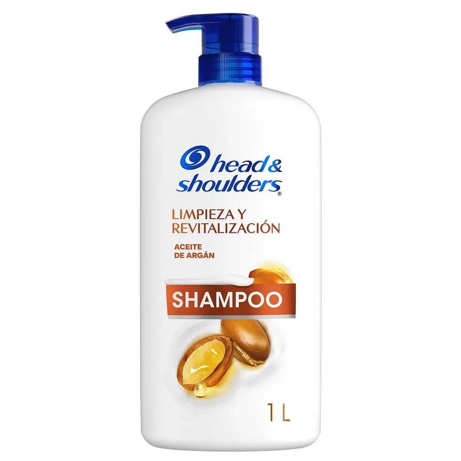 Shampoo Head & Shoulders 1 L - Limpieza y Revitalización Argán 1