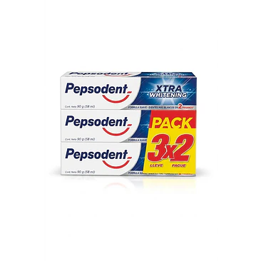 Pack Pasta Dental Pepsodent Xtra Whitening 3x2 - 90g 1