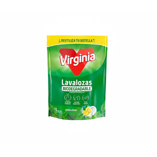 Virginia Lavalozas Limón Citrus Biodegradable 1L 1