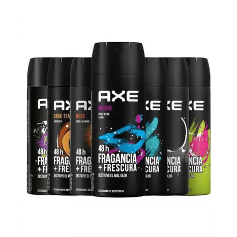 Axe Body Spray 150ml -  48h Fragancia + Frescura Variedades 1