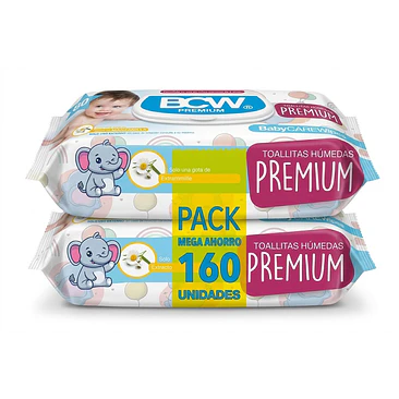 Toallitas Húmedas BCW Premium – 160 Unidades 2