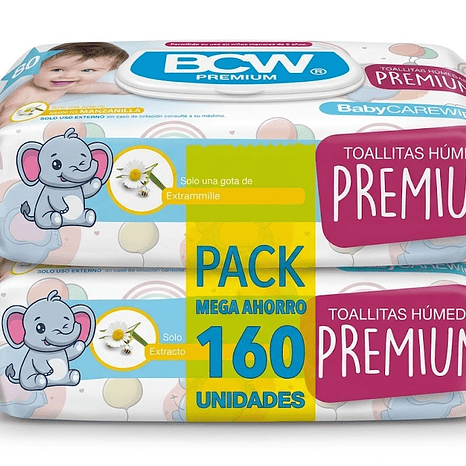 Toallitas Húmedas BCW Premium – 160 Unidades 2
