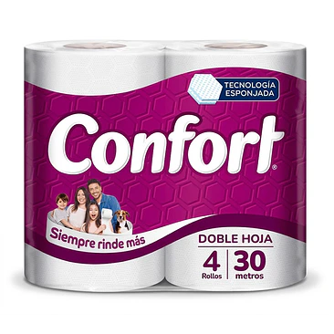  Papel Higiénico Confort Doble Hoja 4 un 30 mt 1