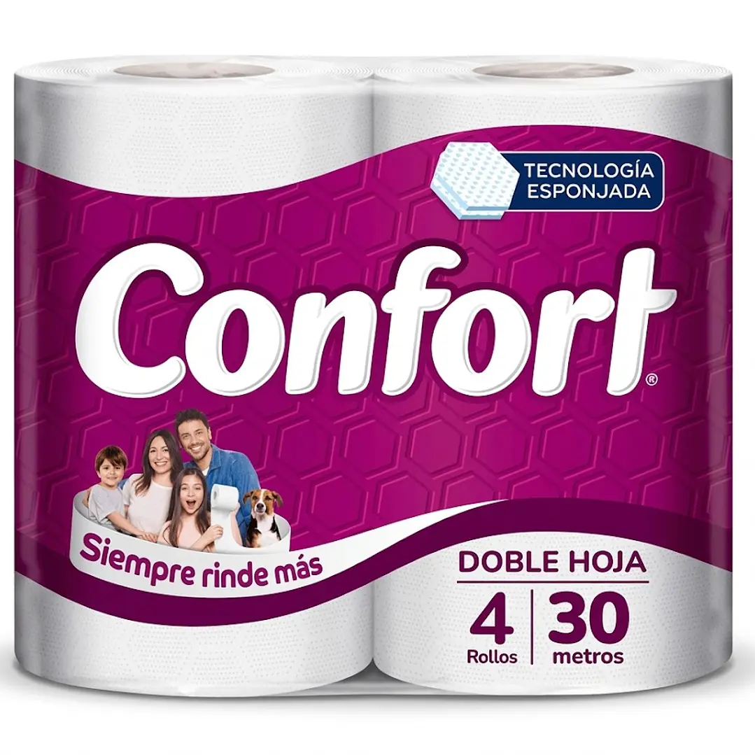  Papel Higiénico Confort Doble Hoja 4 un 30 mt 1