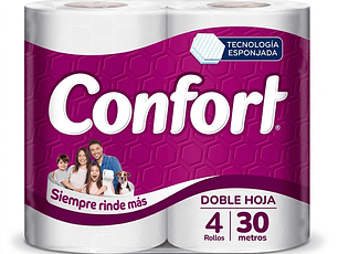  Papel Higiénico Confort Doble Hoja 4 un 30 mt