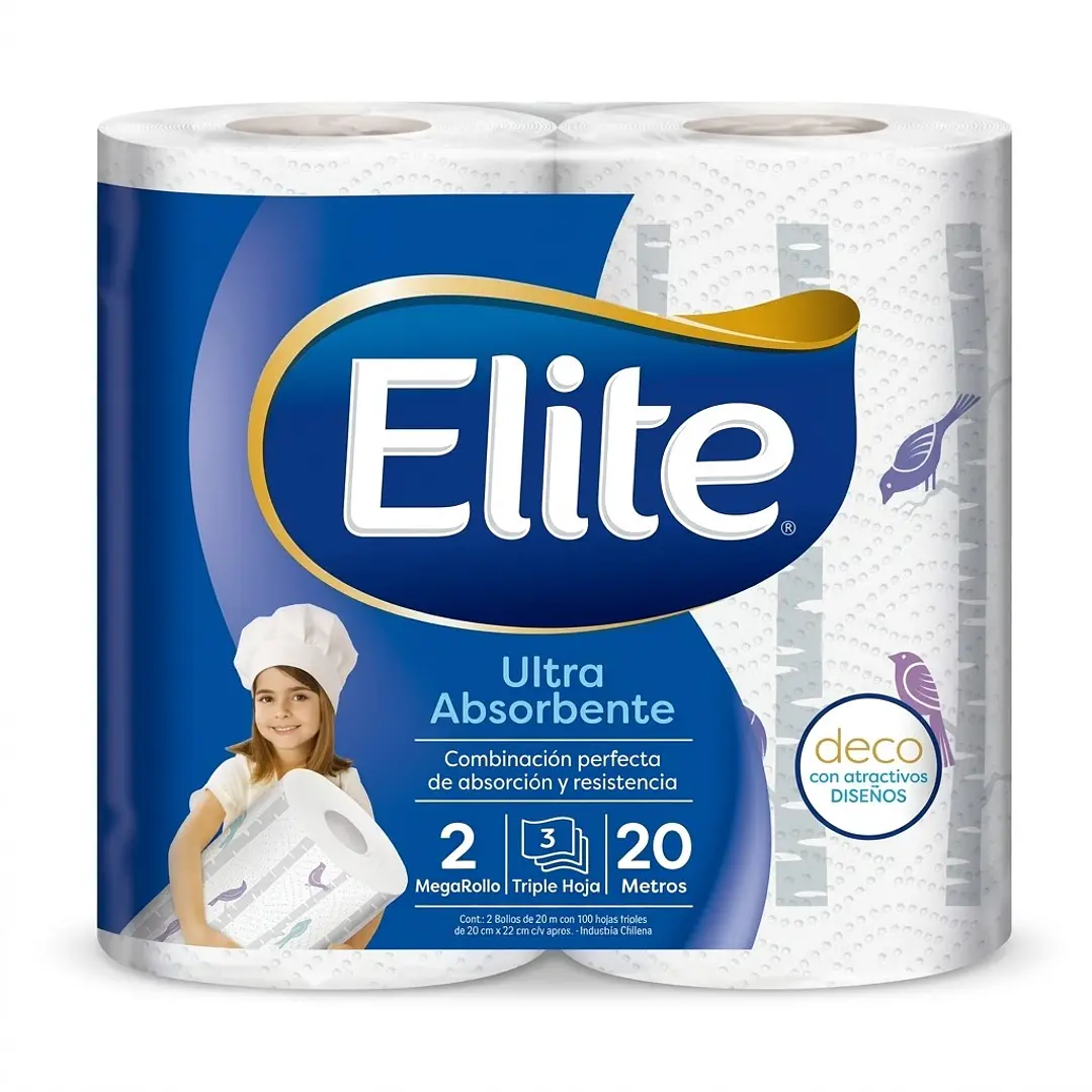 Elite Deco Toalla de Papel Maxi Rollo 2 Unidades 20 Metros 1