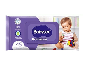 Babysec Toallas Húmedas Premium 45 Unidades