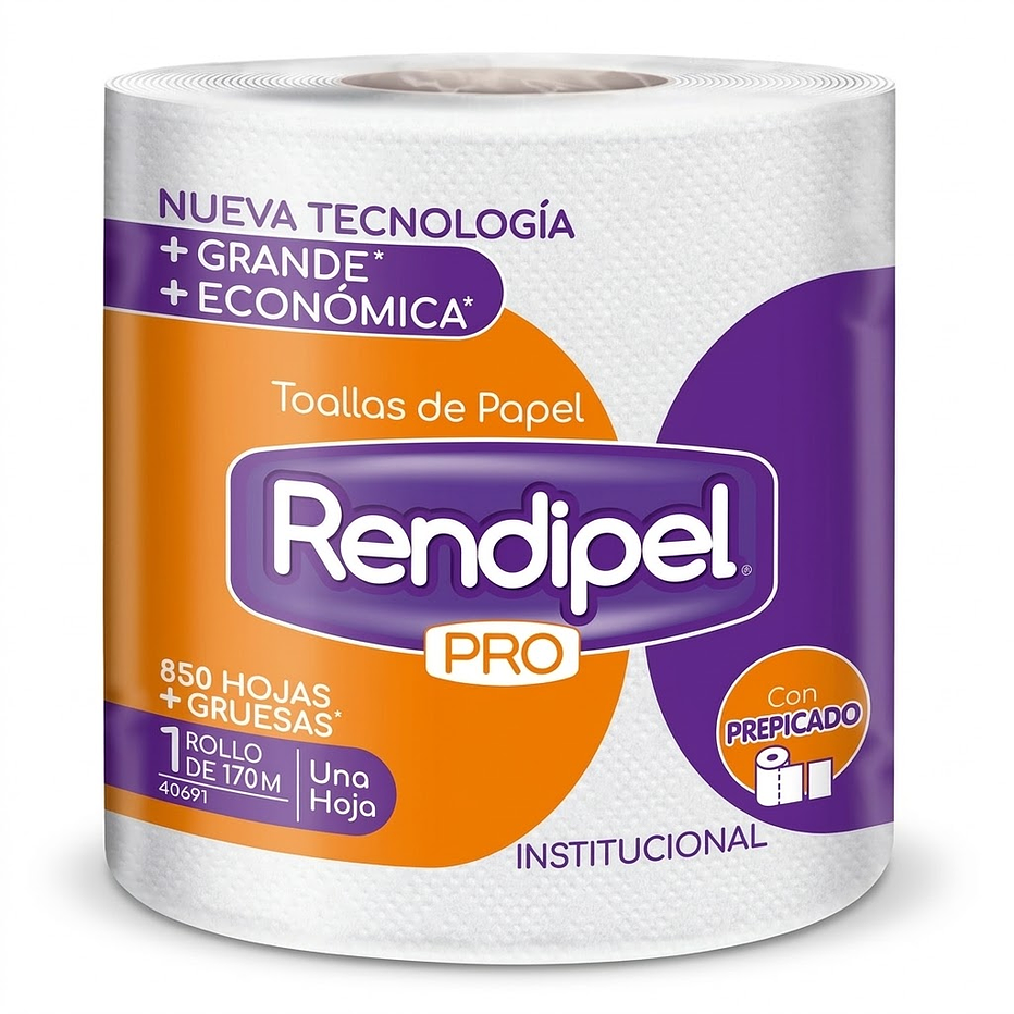 Toalla de Papel Rendipel Pro Institucional (170 Metros) 1