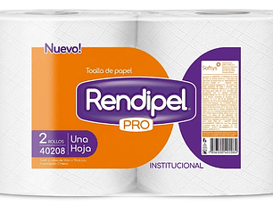 Toalla de Papel Rendipel Pro - Pack 2 Rollos (380 metros )