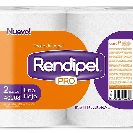 Toalla de Papel Rendipel Pro - Pack 2 Rollos (380 metros ) 1