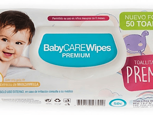 Toallitas Húmedas BabyCAREwipes PREMIUM - 50 Unidades