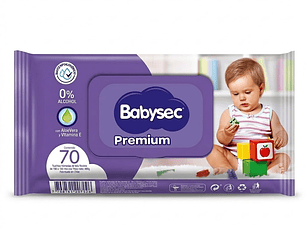 Toallitas Húmedas Babysec Premium - Pack 70 Unidades