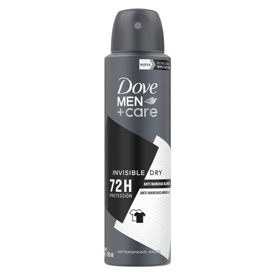 Dove Men Invisible Dry 150ml - 72h Anti Manchas Blancas 1