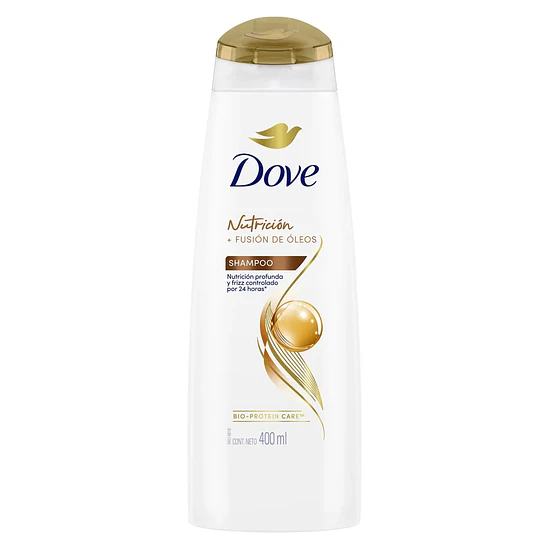 Shampoo Dove Nutrición + Fusión de Óleos 400ml 1