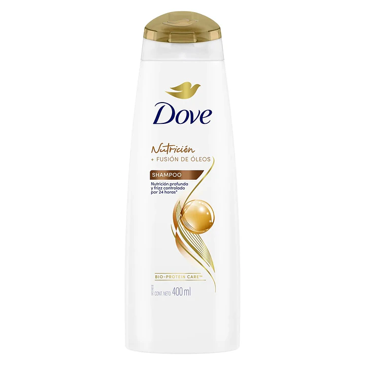 Shampoo Dove Nutrición + Fusión de Óleos 400ml 1