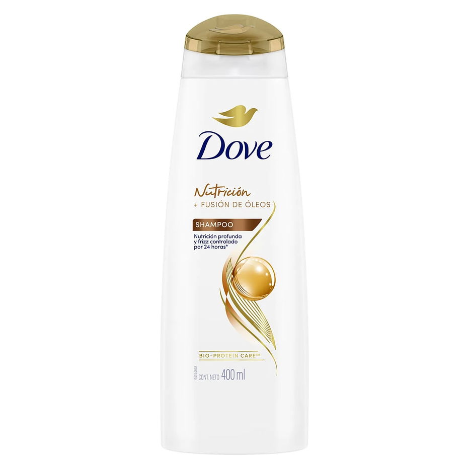 Shampoo Dove Nutrición + Fusión de Óleos 400ml 1