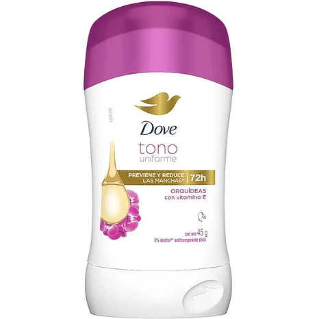 Dove Barra Tono Uniforme Orquídeas 45g - 72h 1