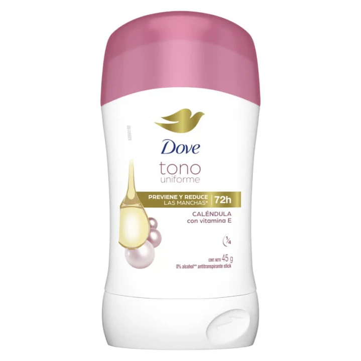 Desodorante Dove Tono Uniforme Caléndula 45g - 72h 1