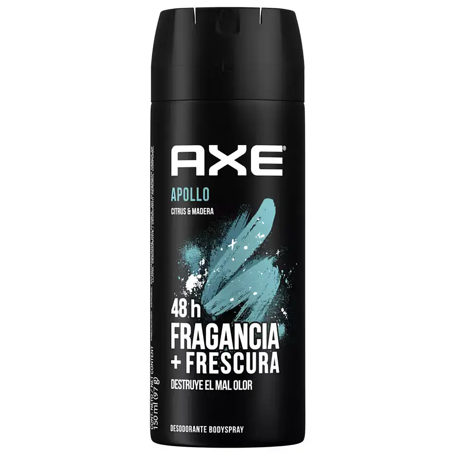 Axe Body Spray 150ml -  48h Fragancia + Frescura Apollo 1