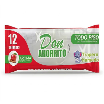 Trapero Húmedo Don Ahorrito 12 Unid - Manzana Canela 1