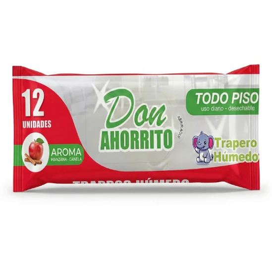 Trapero Húmedo Don Ahorrito 12 Unid - Manzana Canela 1