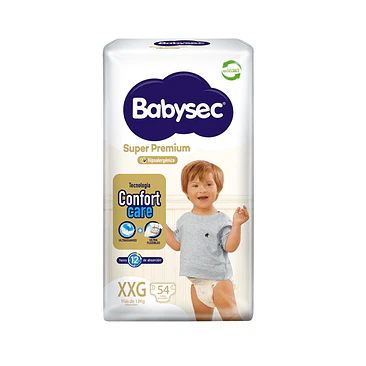 Pañal Quincenales Babysec Super Premium - Talla XG 54 Un 1