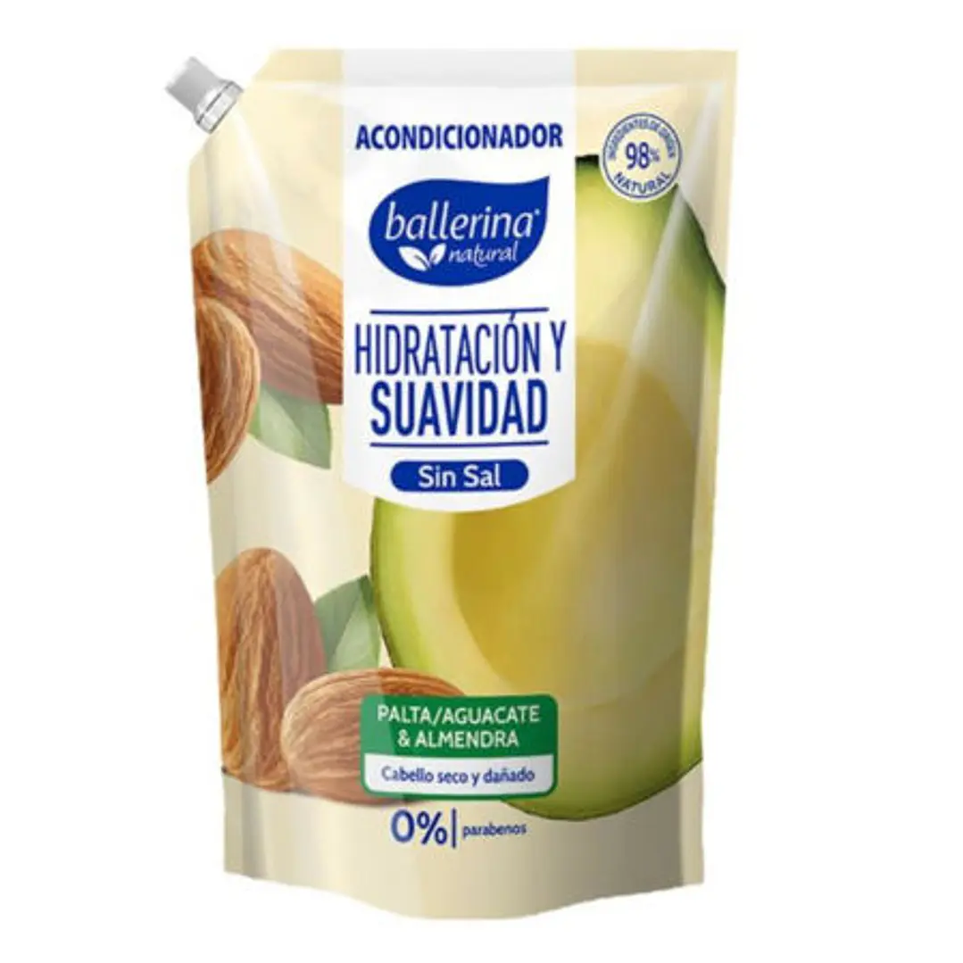 Acondicionador Ballerina 750 ml Sin SaL - Palta/Aguacate Y Almendra 1