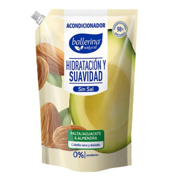 Acondicionador Ballerina 750 ml Sin SaL - Palta/Aguacate Y Almendra 1