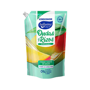 Acondicionador Ballerina 750 ml Ondas y Risos - Mango y Aceite de Argán 