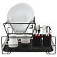 Escurridor De Platos Seca Cubiertos 2 Niveles Desmontable Color Negro - Miniatura 1