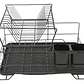 Escurridor De Platos Seca Cubiertos 2 Niveles Desmontable Color Negro - Miniatura 7