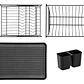 Escurridor De Platos Seca Cubiertos 2 Niveles Desmontable Color Negro - Miniatura 8