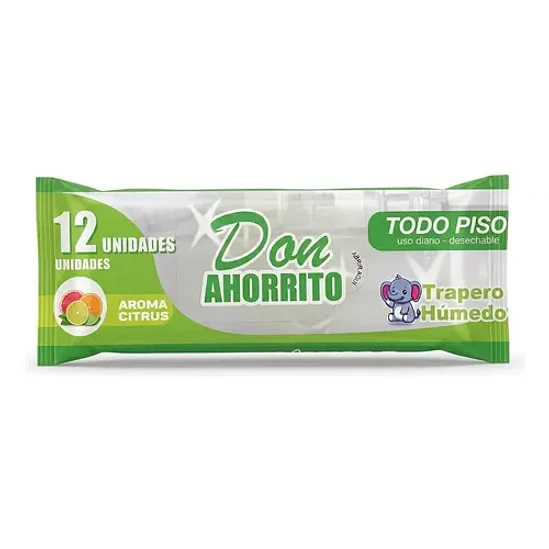 Traperos Húmedas Don Ahorrito 12 Uni - Pack X3 Citrus 2