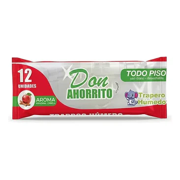Traperos Húmedas Don Ahorrito 12 Uni  Pack X3 Manzana Canela 2