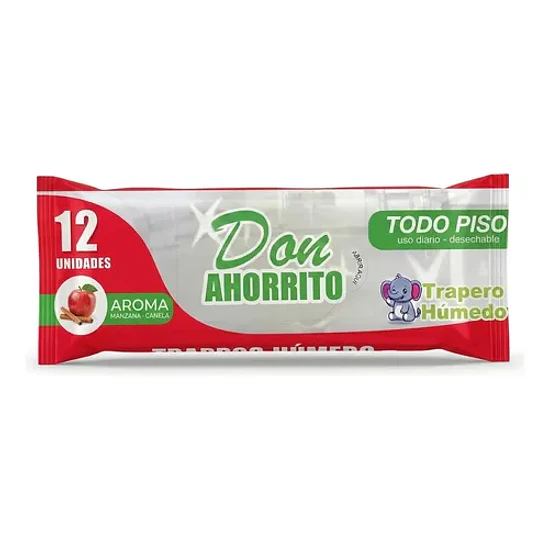 Traperos Húmedas Don Ahorrito 12 Uni  Pack X3 Manzana Canela 2