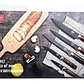 Set De 5 Cuchillos Mango De Madera + Pelador Juego Cuchillos Color Negro/madera - Miniatura 3
