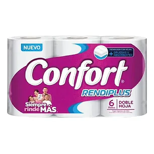 Papel Higiénico Confort Rendiplus 20 Metros 48 Rollos