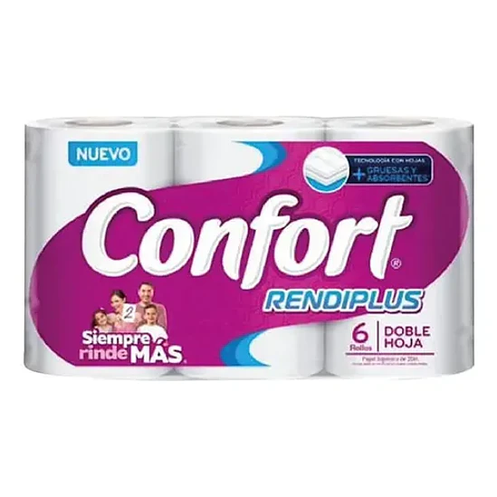 Papel Higiénico Confort Rendiplus 20 Metros 48 Rollos 1