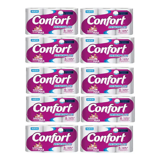 Papel Higiénico Confort Rendiplus 20 Metros 48 Rollos 3