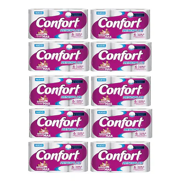 Papel Higiénico Confort Rendiplus 20 Metros 48 Rollos 3