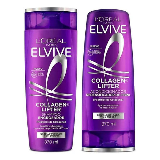 Pack L'oréal Elvive Collagen Lifter Shampoo + Acondicionador 1